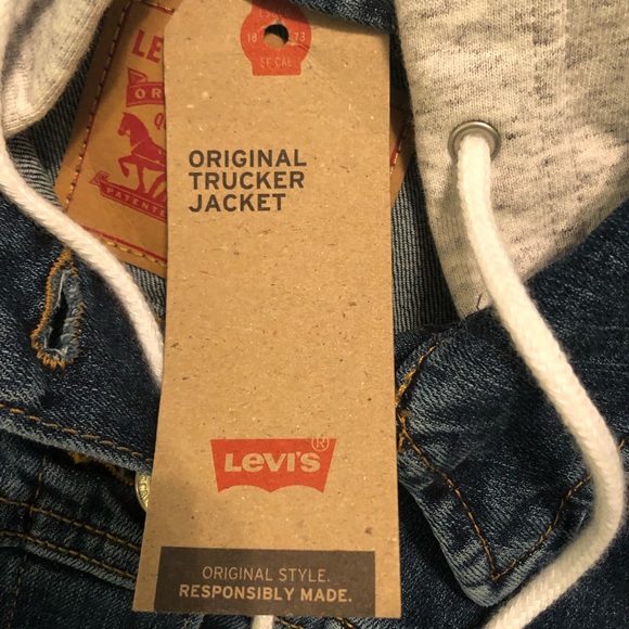 NWT Levis Original Hybrid Trucker Jean Denim Jacket Womens Size Medium - Picture 9 of 15